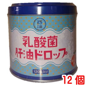 乳酸菌 肝油ドロップ 120粒 12個 肝油ドロップ オレンジ風味 西海製薬