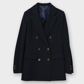 MAGGY/ワッフル ポリエステル ストレッチ ダブルブレスト ジャケット[ネイビー]ginzamaggy 銀座 マギー 銀座maggy MAGGY ギンザマギー ぎんざまぎー 送料無料 トレンド レディース ファッション 20代 30代 40代 プレゼント ギフト ラッピング無料 sale SALE セール