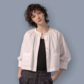OfSTYLE/【手洗い可】クロップド ノーカラー シャツ ブルゾン[全2色]ginzamaggy 銀座 マギー 銀座maggy MAGGY ギンザマギー ぎんざまぎー 送料無料 トレンド レディース ファッション 20代 30代 40代 プレゼント ギフト ラッピング無料