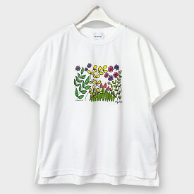 OfSTYLE/【手洗い可】flower garden Tシャツ[ホワイト]ginzamaggy 銀座 マギー 銀座maggy MAGGY ギンザマギー ぎんざまぎー 送料無料 トレンド レディース ファッション 20代 30代 40代 プレゼント ギフト ラッピング無料 sale SALE セール