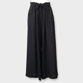 MAGGY/【手洗い可】麻混 ウエストフリル ワイドパンツ[全4色]ginzamaggy 銀座 マギー 銀座maggy MAGGY ギンザマギー ぎんざまぎー 送料無料 トレンド レディース ファッション 20代 30代 40代 プレゼント ギフト ラッピング無料 sale SALE セール