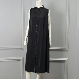 pool studio alivier/【手洗い可】サテン ギャザー ノースリーブ ワンピース[全2色]ginzamaggy 銀座 マギー 銀座maggy MAGGY ギンザマギー ぎんざまぎー 送料無料 トレンド レディース ファッション 20代 30代 40代 プレゼント ギフト ラッピング無料