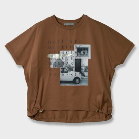 MAGGY/【手洗い可】フォトプリント 裾ドロスト Tシャツ[全3色]ginzamaggy 銀座 マギー 銀座maggy MAGGY ギンザマギー ぎんざまぎー 送料無料 トレンド レディース ファッション 20代 30代 40代 プレゼント ギフト ラッピング無料