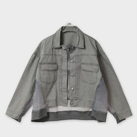 pool studio alivier/【手洗い可】デニム×オーガンジー 切替えジャケット[全2色]ginzamaggy 銀座 マギー 銀座maggy MAGGY ギンザマギー ぎんざまぎー 送料無料 トレンド レディース ファッション 20代 30代 40代 プレゼント ギフト ラッピング無料