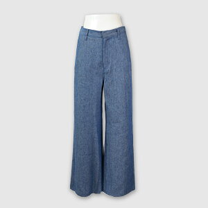 PLATINE/�y��􂢉zPLATINE Cotton linen denim ���C�h�p���c[�u���[]ginzamaggy ��� �}�M�[ ���maggy MAGGY �M���U�}�M�[ ���񂴂܂��[ �������� �g�����h ���f�B�[�X �t�@�b�V���� 20�� 30�� 40�� �v���[