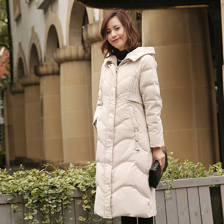 楽天市場 ダウンコート レディース ロング ダウンジャケット ファーコート ダウン コート 可愛い ロングコート アウター 本物フォックスファー 毛皮 大きいサイズ ダウンジャケットレディース 軽量 冬 秋 暖かい 高級ダウン 秋服 着痩せ ロング丈 セール リアルファー