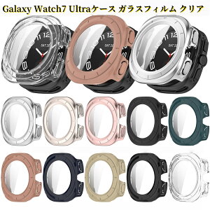 Samsung Galaxy Watch 7 Ultra 47mm ��p �P�[�X �t�B����+PC�t���[�� �J�o�[ Galaxy Watch7 Ultra�P�[�X �K���X�t�B���� �N���A Watch7Ultra �M�����N�V�[ �E�H�b�` 7 �E���g�� 47 mm �ی�J�o�[ �����K���X �S�� 
