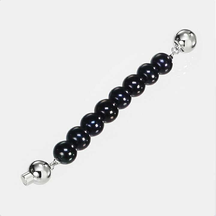 楽天市場】彩虹珠 池蝶黒真珠アジャスター付き4点セット 7.0〜8.0mm 