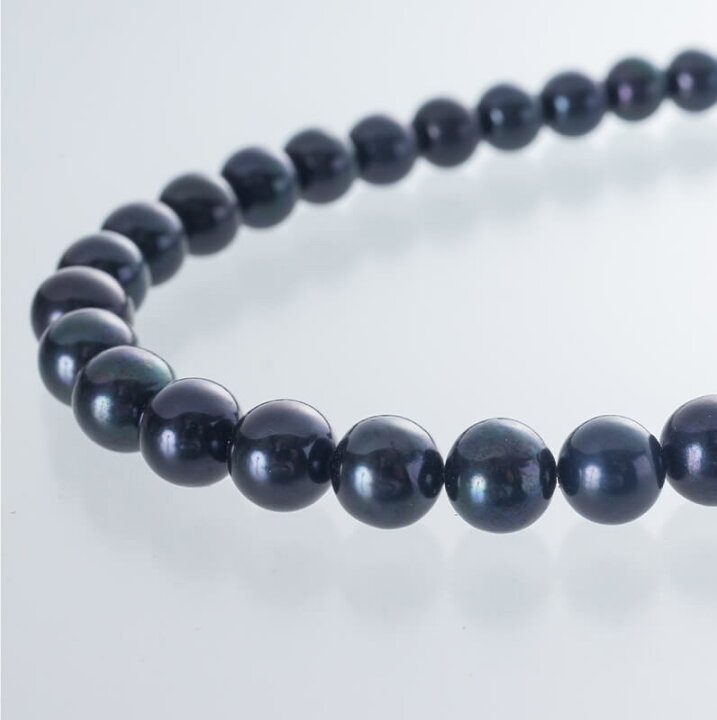 楽天市場】彩虹珠 池蝶黒真珠アジャスター付き4点セット 8.0〜9.0mm 