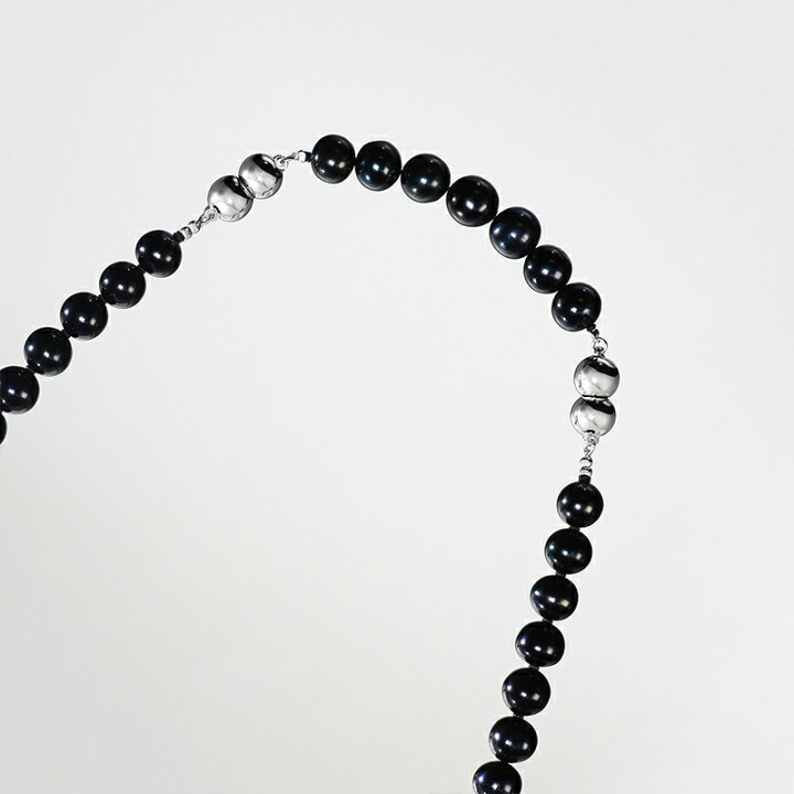楽天市場】彩虹珠 池蝶黒真珠アジャスター付き4点セット 8.0〜9.0mm 