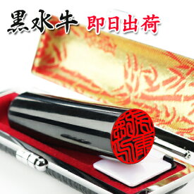 認印 12 認印 12mm 認印 送料無料 印鑑作成 印鑑 認印 認め印 オーダー印鑑 はんこ 判子 黒水牛[極上]認印 12.0mm ケース付 【あす楽便発送】