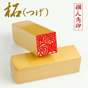 【送料無料】印鑑/はんこ(実印 女性/銀行印/認印)角印 職印 資格印 先生印 士業印 柘印鑑 角寸胴 落款印(雅印・雅号印・姓名印・氏名印) ★柘印鑑 角寸胴 15.0mm〜21.0mm (GN)