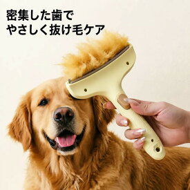 ペット用 抜け毛取りブラシ 犬 猫 ワンタッチ 2色