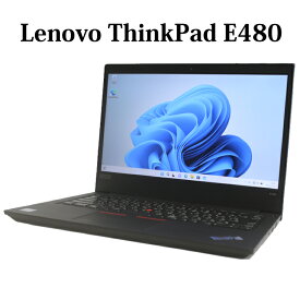 【第8世代Core i7＆メモリ16GB】Lenovo ThinkPad E480 第8世代 Core i7 メモリ16GB SSD 256GB 14型 Windows11 Pro 無線LAN Bluetooth Webカメラ WPS Office付き オフィス 中古パソコン ノートパソコン ノートPC 90日保証 【中古】