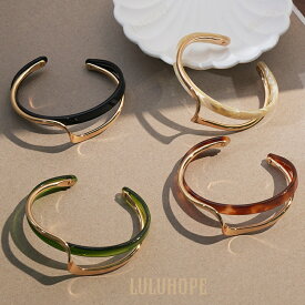 ブレスレット べっ甲 ハングル レディース 光る 存在感 高級感 パーティー ゴールド シルバー 可愛い オシャレ 贈り物 結婚記念日 誕生日 新品 人気 調節可能 耐久性 天然石