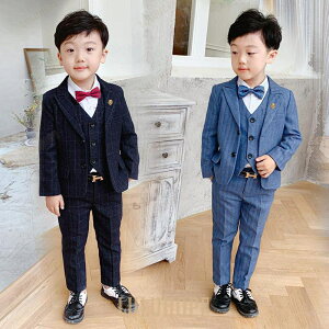 子供スーツ 男の子 結婚式服装 スーツ キッズスーツ 3点セット ジャケット ズボン キッズ フォーマル キッズスーツ 子供服 スーツ