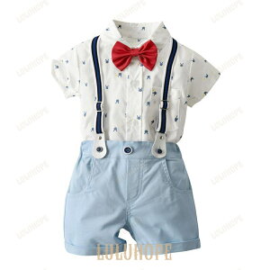 子供服 ベビー服 男の子 フォーマル スーツ 半袖 ボーイズ 子供スーツ キッズ サスペンダー 紳士服 結婚式 七五三 初節句 男児発表会入学式