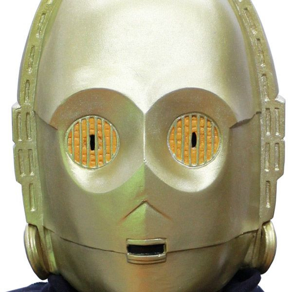 廉価のなりきりマスクと侮るなかれ スターウォーズにはかかせない マート 通訳ドロイド C3POを忠実に再現したラバーマスクです C3PO 早割クーポン なりきりマスク スターウォーズ かぶりもの マジックナイト ラバーマスク OS61268 コスプレ 仮装