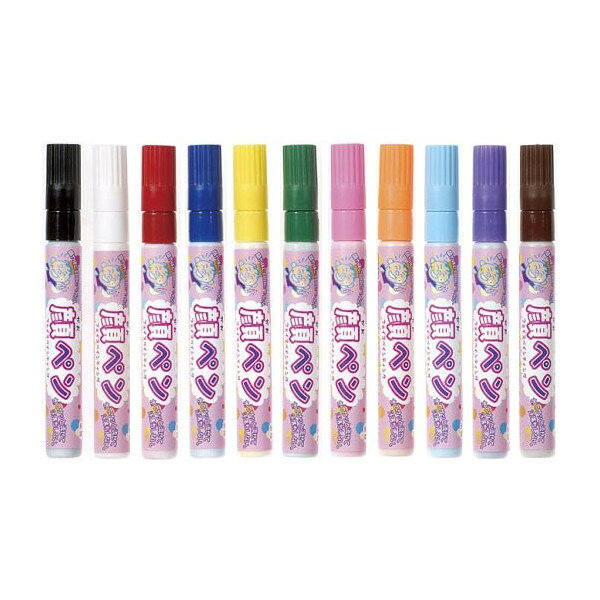 顔ペン 全11色 １本から販売中！ 【メイクアップ メーキャップ 顔 絵の具 ペン 変装 応援グッズ】ネコポス発送可 定形外可140円～ マジックナイト JG79