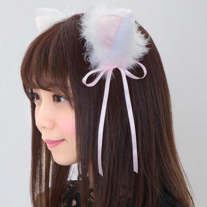 楽天市場 キャットキャットピン ホワイト ハロウィン ヘアピン キャット 猫耳ピン 白猫 ねこみみ 猫みみ ねこ耳 コスプレ プチ仮装 グッズ アクセサリー 定形外発送可 1ｐ300円 マジックナイト Cs0851 ハロウィン仮装 マジックナイト