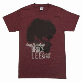 ブルースリー Tシャツ EST 1967 Vintage【USA版 Bluce Lee 半袖 tシャツ Maroon Heather フロントプリント 前面プリント】S M Lサイズ ネコポス発送 マジックナイト BL540