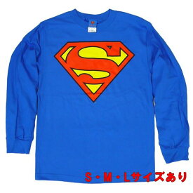 スーパーマン Classic ロゴ ロングスリーブ【長袖 Tシャツ SUPERMAN DCコミックス アメコミ】S M L サイズ マジックナイト SM259AL