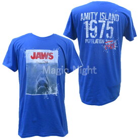 ジョーズ Amity 1975 Jaws【映画 JAWS 半袖 Tシャツ スピルバーグ】S M Lサイズ ネコポス発送 マジックナイト JAW507