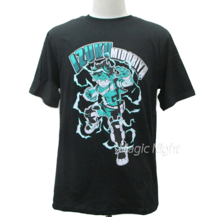 楽天市場】ヒロアカ デク Tシャツ 黒【僕のヒーローアカデミア 緑谷出 
