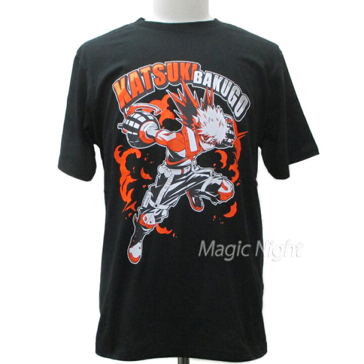 XLARGE×僕のヒーローアカデミア Tシャツ 爆豪勝己 ブラックS ヒロアカ 