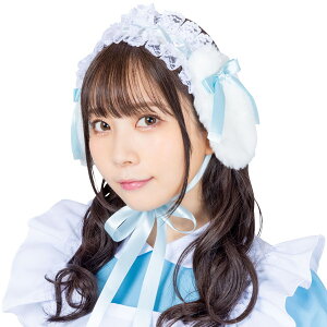 ヘッドドレス 白うさぎ【髪飾り 動物の耳付き ヘアアクセサリー ウサ耳 うさみみ たれ耳 アニマル コスプレ ハロウィン 可愛い 頭飾り ウサギ 犬 いぬ 動物 ヘッドアクセサリー 仮装グッズ