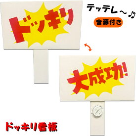 ドッキリ看板 音源付き【どっきり いたずら 大成功 テッテレー テレビ イベント 宴会 パーティグッズ ジョークグッズ】ネコポス発送 送料無料 マジックナイト