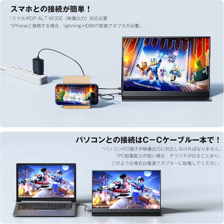 楽天市場】【超軽量超薄型】 モバイルモニター 14インチ 2K解像度 