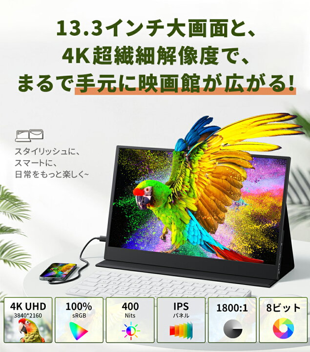 モバイルモニター モバイルディスプレイ 13.3インチ 13 3インチ 