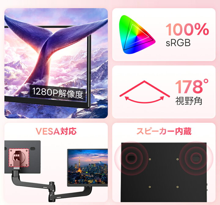 楽天市場】モバイルモニター 10.5インチ FHD1280P モバイル 