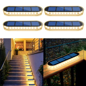 ＼全店最大3000円OFFクーポン／4個セット ソーラーライト 屋外 ガーデンライト IP68防水 30LED 暖色 ソーラー 屋外 階段ライト 庭 ライト 太陽光パネル充電 自動点灯/消灯 玄関先 庭 通路 車道 芝生 駐車場に最適