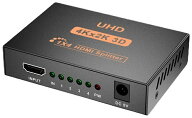 HDMI分配器 スプリッター 1 in 4 out 1入力4出力 4画面 同時出力 金属製本体 放熱性 耐久性 HDMIセレクタ…