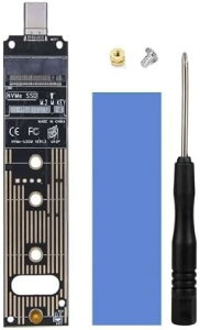 M.2 �ϊ��A�_�v�^ NVME/PCIE �Ή� USB3.1 Gen2 10Gbps USB3.0 USB2.0 m.2 usb �ϊ� m.2�ϊ��A�_�v�^�[ JMS583�����\�`�b�v M key 2230/2242/2260/2280 SSD�Ή�(Type-C JMS583�t���i����)