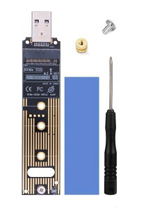 M.2 �ϊ��A�_�v�^ NVME/PCIE �Ή� USB3.1 Gen2 10Gbps USB3.0 USB2.0 m.2 usb �ϊ� m.2�ϊ��A�_�v�^�[ JMS583�����\�`�b�v M key 2230/2242/2260/2280 SSD�Ή�(USB-A JMS583�t���i����)