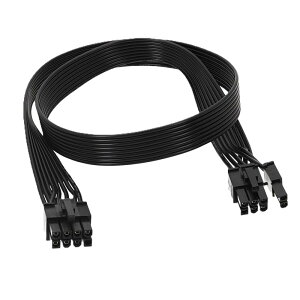 8�s��GPU�d���P�[�u�� 8�s��PSU�I�X 6+2�s��PCIe�I�X 8Pin PCIe�P�[�u�� �O���{�d���R�[�h Corsair Type 3�����Type 4 PSU�ɑΉ� EVGA PSU�ɂ͔�Ή�(60cm,�u���b�N)
