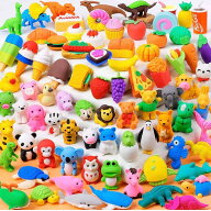 消しゴム かわいい 組み立て式 小学生 学生向け どうぶつ バラエティ プレゼント 飾り(ランダム50個セット)