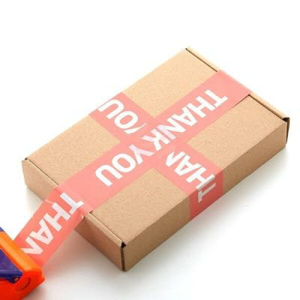 opp梱包テープ ガムテープ 包装 荷造り thank you サンキュー 透明 4.5cm×100m
