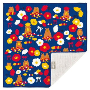 【ポピーとカピバラ】+imaプラスイマハンカチ 今治うまれ 日本製ガーゼハンカチ *6枚まで1梱包ポスト投函(8枚以上で送料無料)