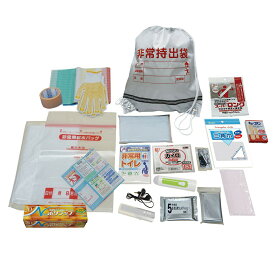【防災セット】非常持出しセット 反射テープ付非常袋 20点セット ナカガワ / 防災グッズ 防災バッグ 防災用品 地震対策 災害対策 大雨 防寒 防災ガイド 給水バッグ