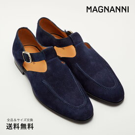 【公式】MAGNANNI マグナーニ Tストラップサンダル スエード ダークブルー 青 25166 30DBU スペイン 靴 メンズ靴 サンダル サイズ 39 - 43 24.0 - 27.0cm 2023 S/S A/W 春夏 秋冬 【あす楽】