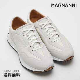 【全品ポイント5倍 4/29 9:59迄】【公式】MAGNANNI マグナーニ スニーカートレッドランナーソールトレイナー ホワイト 白 25125 WH スペイン 靴 メンズ靴 カジュアルシューズ サイズ 39 - 43 24.5 - 27.0cm 2023 S/S 春夏 【あす楽】