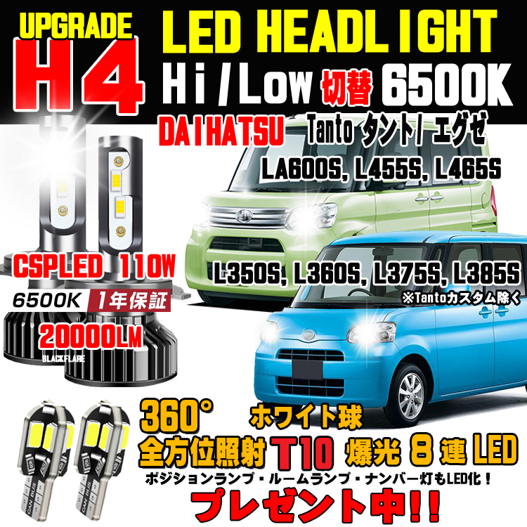 楽天市場】タント LEDヘッドライト 車検対応 Hi/Low タントLED バルブ