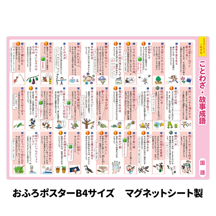 楽天市場 マグネットパーク 旺文社 知育マグネット おふろポスター 中学受験シリーズ ことわざ 故事成語 B4サイズ マグネットシート製 宅配便限定 マグネットパーク 楽天市場店 楽天市場 マグネットパーク 旺文社 知育マグネット おふろポスター 中学受験シリーズ ことわざ 故事成語 B4サイズ マグネットシート製 宅配便限定 マグネットパーク 楽天市場店