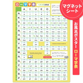 【お買い物マラソン期間ポイントUP】お風呂ポスター お風呂でも使える！【ローマ字表ポスター】マグネットシート製 おふろポスター【宅配便限定】【有料ギフトラッピング対応可】