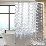 3D　シャワーカーテン透明 幅90cm　幅120cmビニール 防カビ 防水 間仕切り 浴室 お風呂 洗面所 90cm×180…