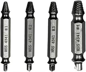 ネジはずしビット 4本セット ドリルビット　ネジ外し ネジ取りビット エキストラクター HSS-4341鋼材